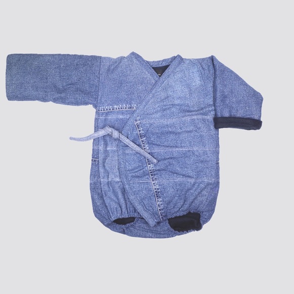 Kiboro kimono denim fleece lining 6-12mth - Picture 1 of 5